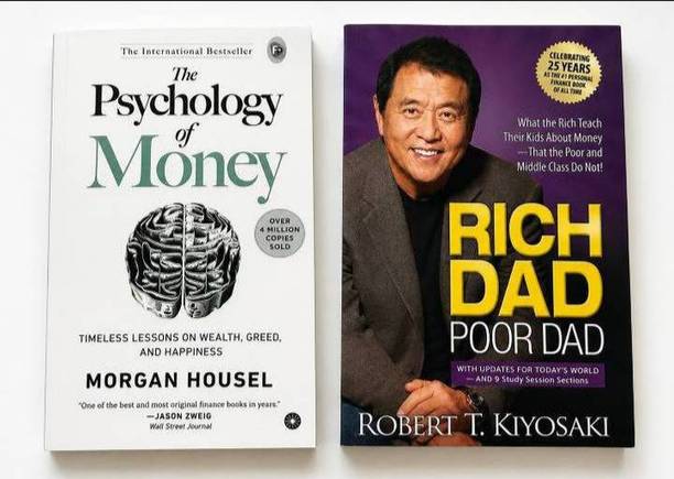 Rich Dad Poor Dad + The Psychology Of Money Combo | Bestselling Personal Finance & Money Management Books | English Paperback | 2 Books