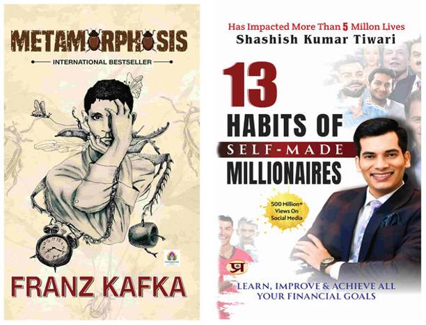 Metamorphosis + 13 Habits Of Self-Made Millionaires | Break The Shell, Build The Legacy | Franz Kafka Novel | Mystery Fiction | Best Author Books | Financial Freedom | Personal Transformation | Secrets Of Success | Motivational (Set Of 2 Books In English)