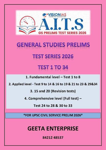 Vision IAS Prelims Test Series 2026 LATEST | Test 1 To 34 With Solutions | English Medium | Latest | For UPSC Civil Services Exam 2026 | Photocopy B&W