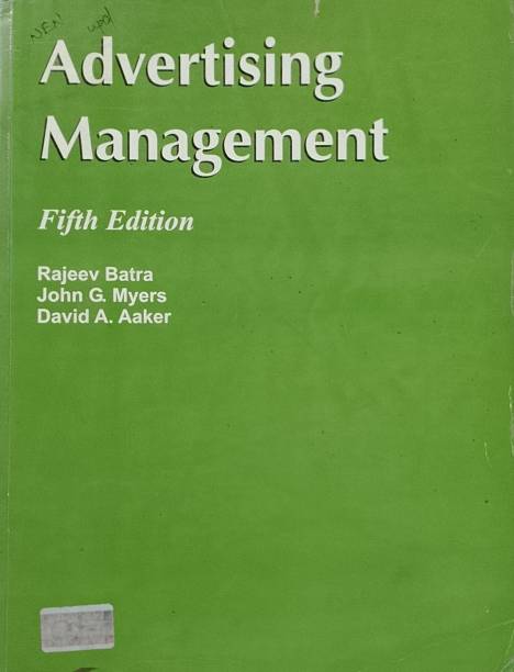 ADVERTISING MANAGEMENT (Old Book)