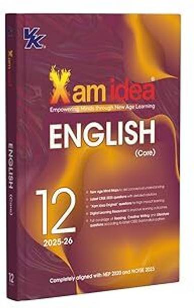 Xam Idea Class 12 English (Core) | CBSE 2025–26 Edition | Mind Maps, Solved Papers & Digital Learning Tools Paperback – 31 May 2025