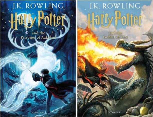 Harry Potter 2 Book Set : Harry Potter And The Prisoner Of Azkaban + Harry Potter And The Goblet Of Fire