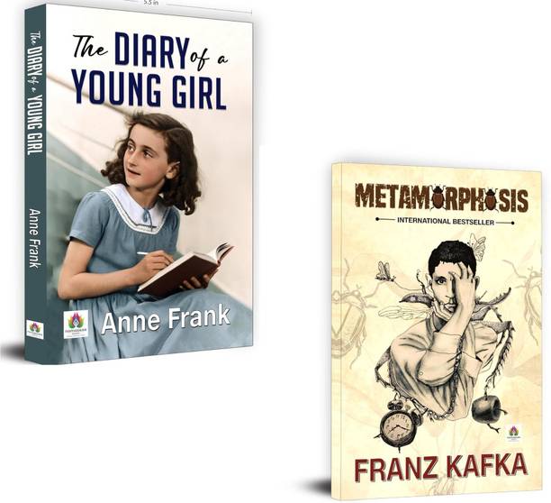 The Diary Of A Young Girl + Metamorphosis | Anne Frank| Franz Kafka| The Diary Of A Young Girl| Metamorphosis| Existential Fiction| Modern Classic Literature| Psychological Transformation| Human Identity| (Set Of 2 Books)