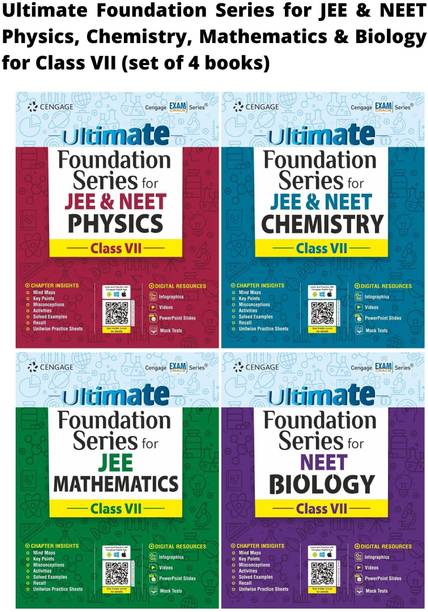 Ultimate Foundation Series For JEE & NEET Physics, Chemistry, Mathematics & Biology For Class VII (Set Of 4 Books)