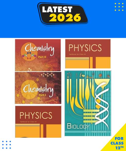 NCERT Science 12th Book Set PCB 1.Physics Textbook Part1 And Part 2 2. Chemstry Textbook Part 1 And Part 2 3. Biollogy Textbook HARDCOVER NCERT 12th CLASS 5 COMBO BOOK ENGLISH MEDIUM Peparback, NCERT|New Latest Edition For 2025-2026