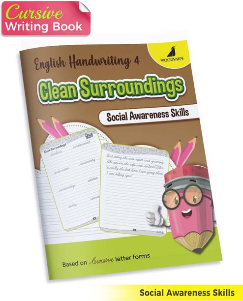 English Cursive Writing Books For 6 To 10 Year Kids | Handwriting Improvement - Clean Surroundings | Story Based Practice Activities For Children