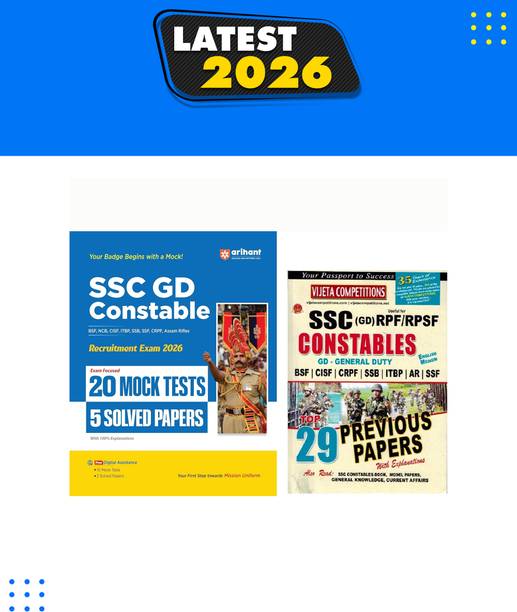 SSC GD Constable Recruitment Exam 2026 | 20 Mock Tests & 5 Solved Papers & Top 29 Previous Papers For BSF, CISF, ITBP, SSB, SSF, CRPF & Assam Rifles | Based On ... Book For SSC GD Preparation | English Medium