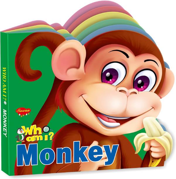 Sawan Presents 'Who Am I' Monkey | Die-Cut Shape Board-Book