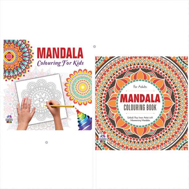 Mandala Tear Out Sheet Colouring Book For Kids & Adult Book Set Of 2