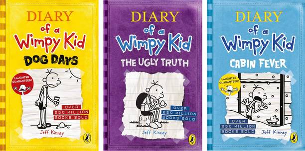 Set Of 3 (Three) Books Of Diary Of A Wimpy Kid : Dog Days, The Ugly Truth, Cabin Fever