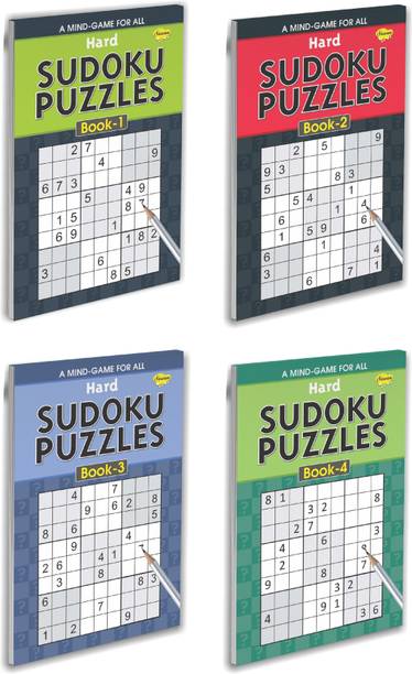 Set Of 4 Sudoku Puzzles Books-Hard