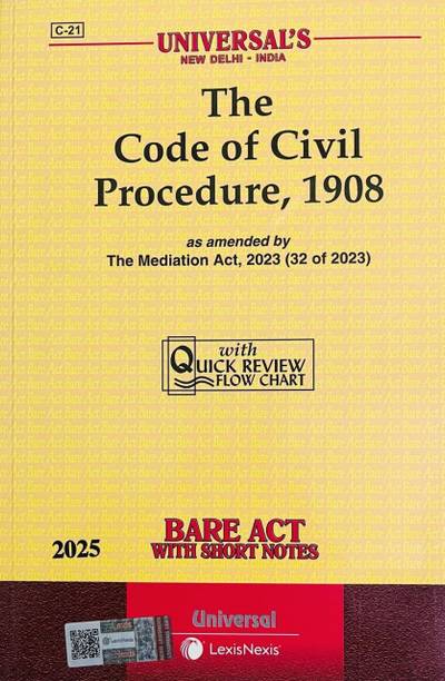 The Code Of Civil Procedure 1908 Bare Act & Mediation Act 2023 With Short Notes