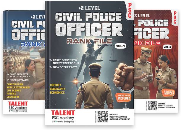 Talent Academy Kerala PSC CPO Rank File | 2025 – 2026 Edition | 3 Volume Full Guide With New Syllabus For All PSC Exams
