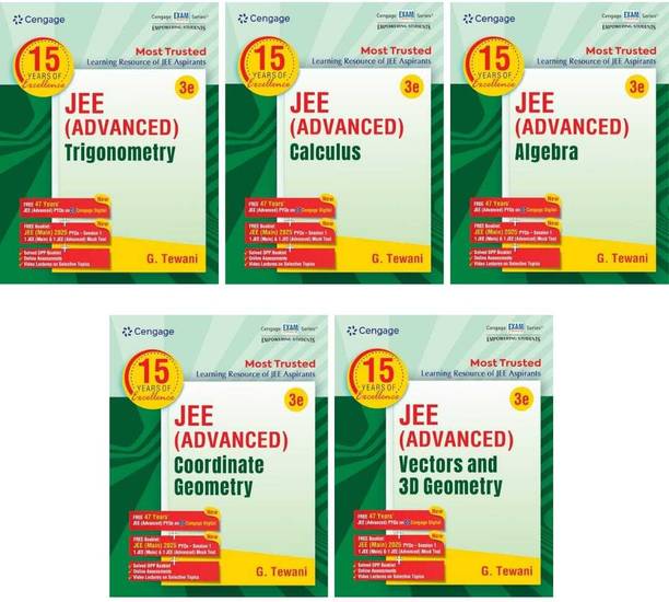 Mathematics Combo For JEE Advanced With FREE 47 YEARS JEE ADVANCED PYQ’s, Videos & Online Assessments: Algebra + Calculus + Coordinate Geometry + Trigonometry + Vectors & 3D Geometry Set Of 5 Books Paperback – 20 April 2025