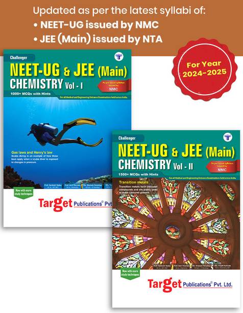 NEET UG / JEE Main Challenger Chemistry Vol 1 & 2 | Medical And Engineering Exam 2025 | Chapterwise MCQs | Previous Year Question Paper As Per Latest Syllabus Prescribed By NMC | Set Of 2 Books
