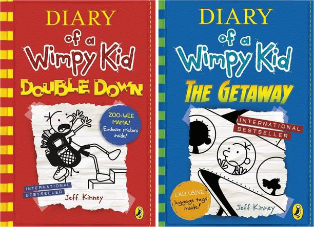 Set Of 2 (Two) Books Of Diary Of A Wimpy Kid : Double Down, The Getaway