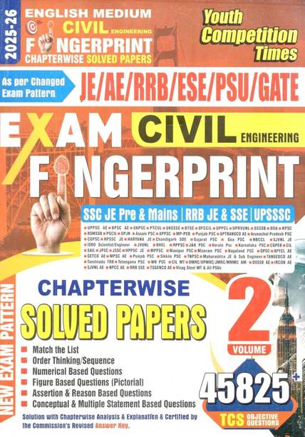 English Medium Civil Engineering Finger Print Volume-2 Chapterwise Solved Papers 2025