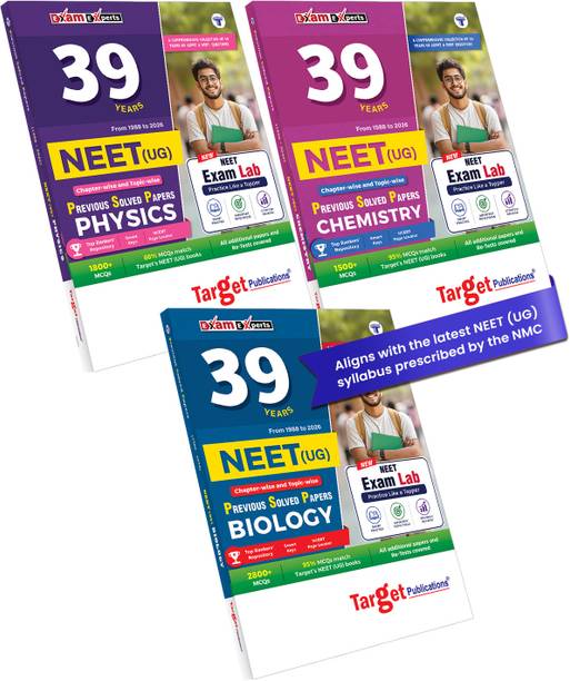 39 Years NEET Previous Year Solved Question Papers Physics, Chemistry And Biology Combo Set Of 3 Books PYQs Chapterwise Topicwise Solutions For Exam 2027 As Per Latest Syllabus Prescribed By NMC