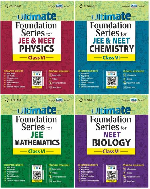 Ultimate Foundation Series For JEE & NEET Physics, Chemistry, Mathematics & Biology For Class VI (Set Of 4 Books)