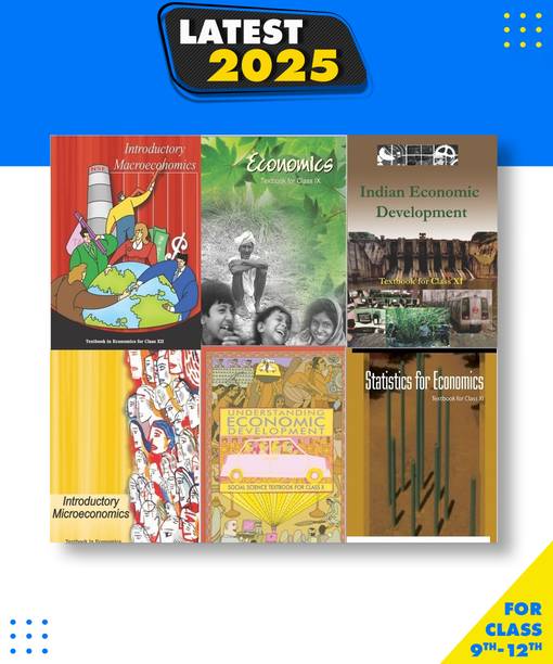 NCERT Economics Books Set Class 9 To 12 English Medium -Binded Books Hardcover, NCERT|New Latest Edition For 2025-2026