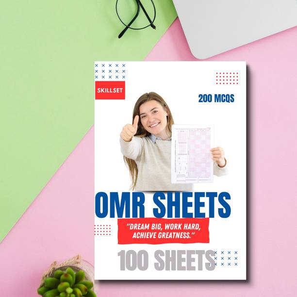 Pack Of 100 OMR Answer Practice Sheets | Objective Exam Preparation