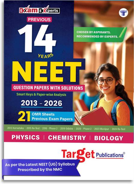 NEET Previous Years Solved Papers 2026 With Solutions (2013 - 2025) | Includes OMR Sheets | Topicwise Analysis, Smart Key To Crack Questions| As Per Latest Syllabus Prescribed By NMC