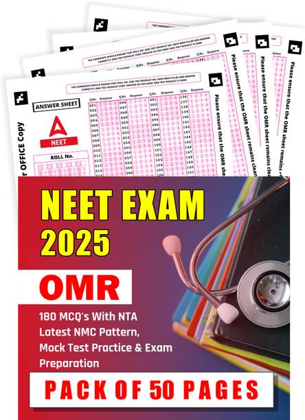 OMR Sheets For Practise NEET Exam 2025, 180 MCQ's With NTA Latest NMC Pattern, Mock Test Practice & Exam Preparation - Pack Of 50