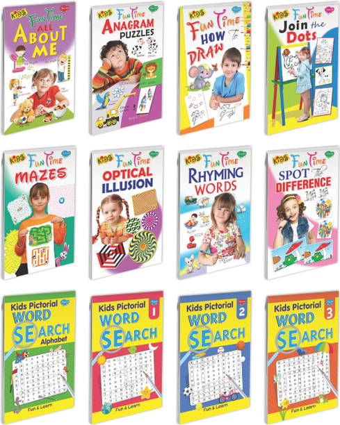 My First Learning Activity Pack | Set Of 12 Exciting Activity Books Product Bundle | Super Jumbo Combo For Collecters And Library Activity Books