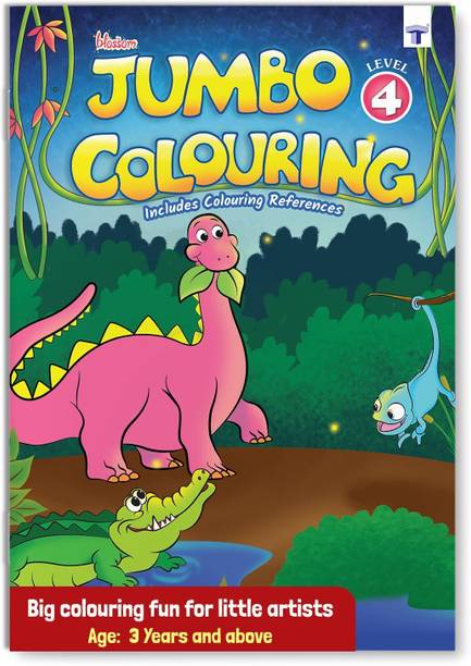 Jumbo Colouring Book For Kids | Level 4 | 8 To 10 Years Old | Best Gift To Children For Drawing, Coloring And Painting