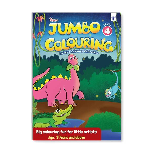 Jumbo Colouring Book For Kids | Level 4 | 8 To 10 Years Old | Best Gift To Children For Drawing, Coloring And Painting