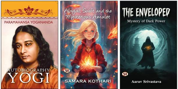 Autobiography Of A Yogi + Abigail Swift And The Mysterious Amulet + The Enveloped | Spiritual Awakening | Paramahansa Yogananda | Indian Fantasy Thriller | Supernatural Fiction | Fantasy With Ancient Secrets | Hidden Artifacts Story | Coming-Of-Age Magic | Indian Mystical Novels | Psychological Fantasy (Set Of 2 Books)