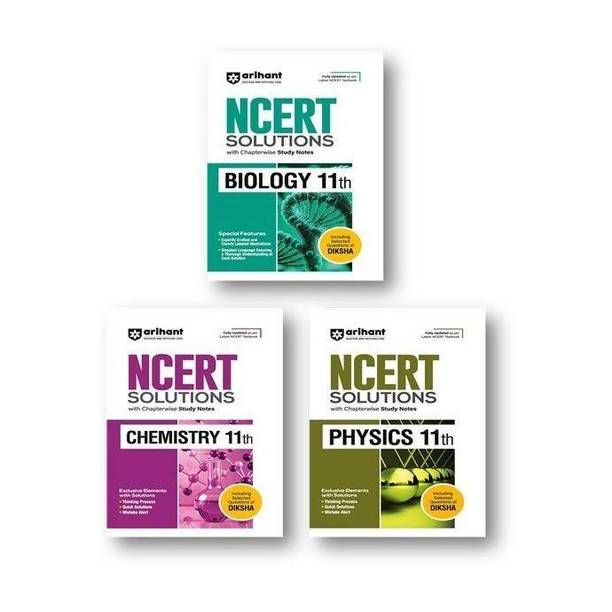Arihant NCERT Solutions For Class 11th - Biology , Physics And Chemistry (3-Books Set) With Chapterwise Study Notes | Including Selected Questions Of DIKSHA App | Fully Updated As Per Latest NCERT Textbook