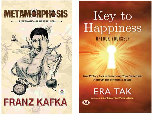 Metamorphosis + Key To Happiness: Unlock Yourself | Transform The Pain, Unlock The Peace| Best Writers Books | Franz Kafka | Fiction | Emotional Resilience | Personal Growth | Life Lessons | Self-Help | Inspirational (Set Of 2 Books In English)