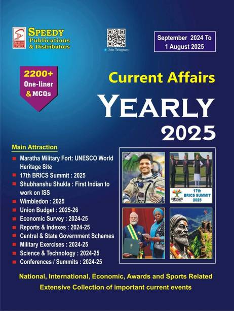 Speedy Current Affairs Yearly English September 2024 To || 1 August 2025