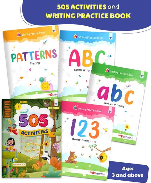 505 Activity Book For Kids And Writing Practice Books For Kids | Preschool Learning Books | 5 Books