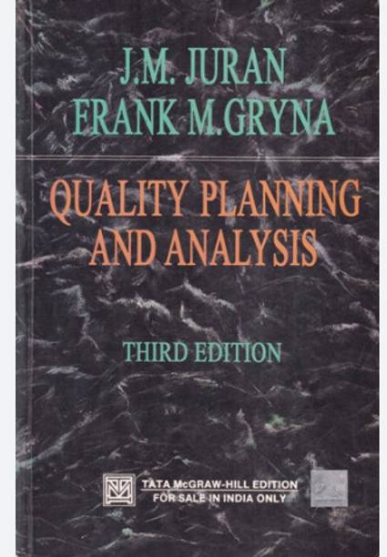 Second Hand Book | Quality Planning And Analysis | Mc Graw Hill