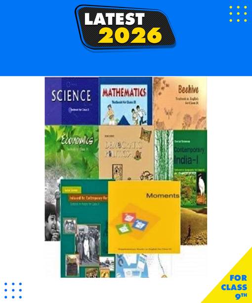 NCERT Books Set For Class 9 English Medium Set Of 8 Books Paperback 1 January 2019 No, NCERT|New Latest Edition For 2025-2026