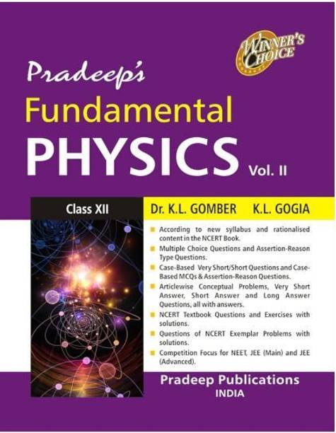 Pradeep's Fundamental Physics For Class 12 (Vol- 2) Examination 2024-25 Paperback By K.L. Gomber, K.L. Gogia