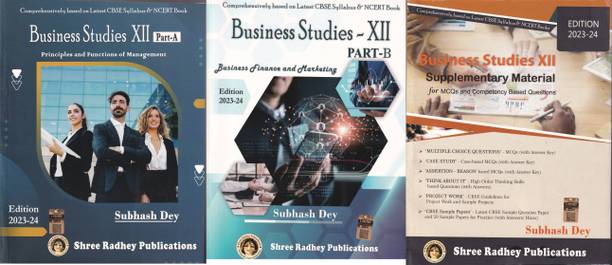 A Textbook Of Business Studies Part - A + B + Supplementary Material For Class 12 - CBSE - Examination 2023-2024 (Set Of 3 Books)
