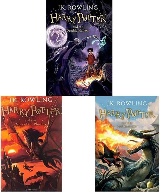 Combo Of 4 Books:Harry Potter And The Goblet Of Fire + Harry Potter And The Order Of The Phoenix + Harry Potter And The Half-Blood Prince + Harry Potter And The Deathly Hallows