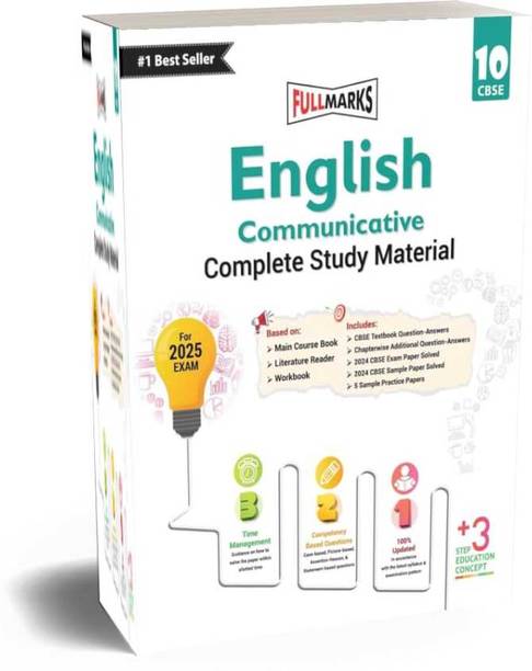 Full Marks English - Communicative Complete Study Material Class 10: Based On New NCERT Textbook English - Communicative | Summary | Solved NCERT Textual Questions | Question Bank | Support Book | Paperback – 15 November 2024