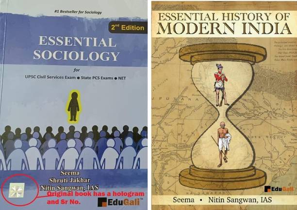 Essential History Of Modern India + Essential Sociology Second Edition COMBO Nitin Sangwan