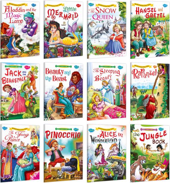 Princess Fairy Tales Pack : A Set Of 12 Classic Children Fairy Tales (Abridged And Retold) Paperback | Super Jumbo Combo For Collecters And Library Story Books