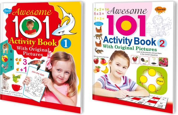 Best For Kids Set Of 2 Activity Books | Awesome 101 Activity Book-1 And 2