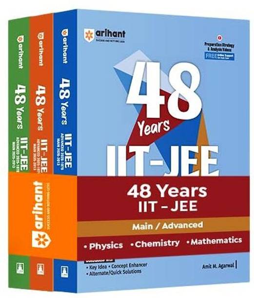 48 Year Solved Papers FOR IIT JEE MAINS COMBO SET OF 3 BOOKS PCM (PHYSICS, MATHS And CHEMISTRY) Chapterwise And Topicwise Solved Papers , Advanced (2025–1978) And Main (2025–2013) , Key Concepts And Quick Solutions , English Medium (Set Of 3)