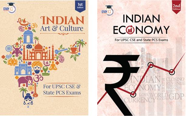 UPSC Books Combo - Indian Art And Culture + Indian Economy (Set Of 2 Books) (English | 1st Edition) For UPSC CSE Prelims & Mains By Study IQ