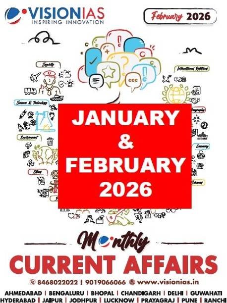 VISION IAS MONTHLY MAGAZINE CURRENT AFFAIR JANUARY & FEBRUARY 2026, English, Photocopy, Latest