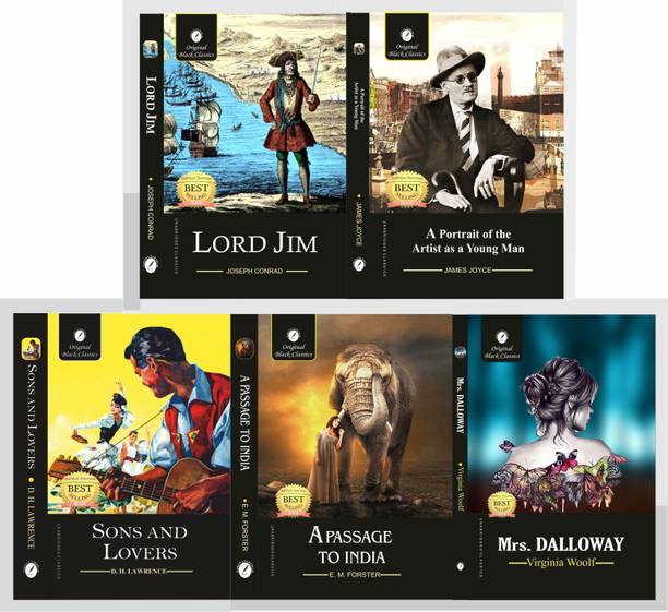 UPSC English Literature Optional Paper - Paper-2 & Section-2 - Combo Set Of 5 Books - Lord Jim, A Portrait Of The Artist As A Young Man, Sons And Lovers, A Passage To India & Mrs. Dalloway