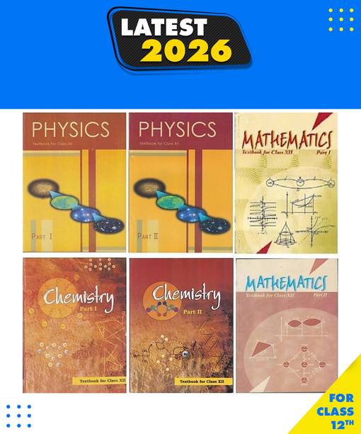NCERT Class 12th PCM PART 1 & 2 Physics, Chemistry And Mathematics Paperback NCERT In English MEDUIM EDITION Paperback, NCERT|New Latest Edition For 2025-2026