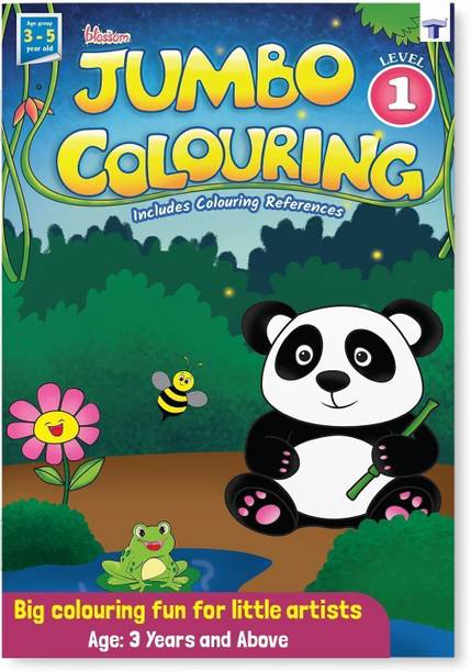 Jumbo Colouring Book For Kids | Level 1 | 3 To 5 Years Old | Best Gift To Children For Drawing, Coloring And Painting